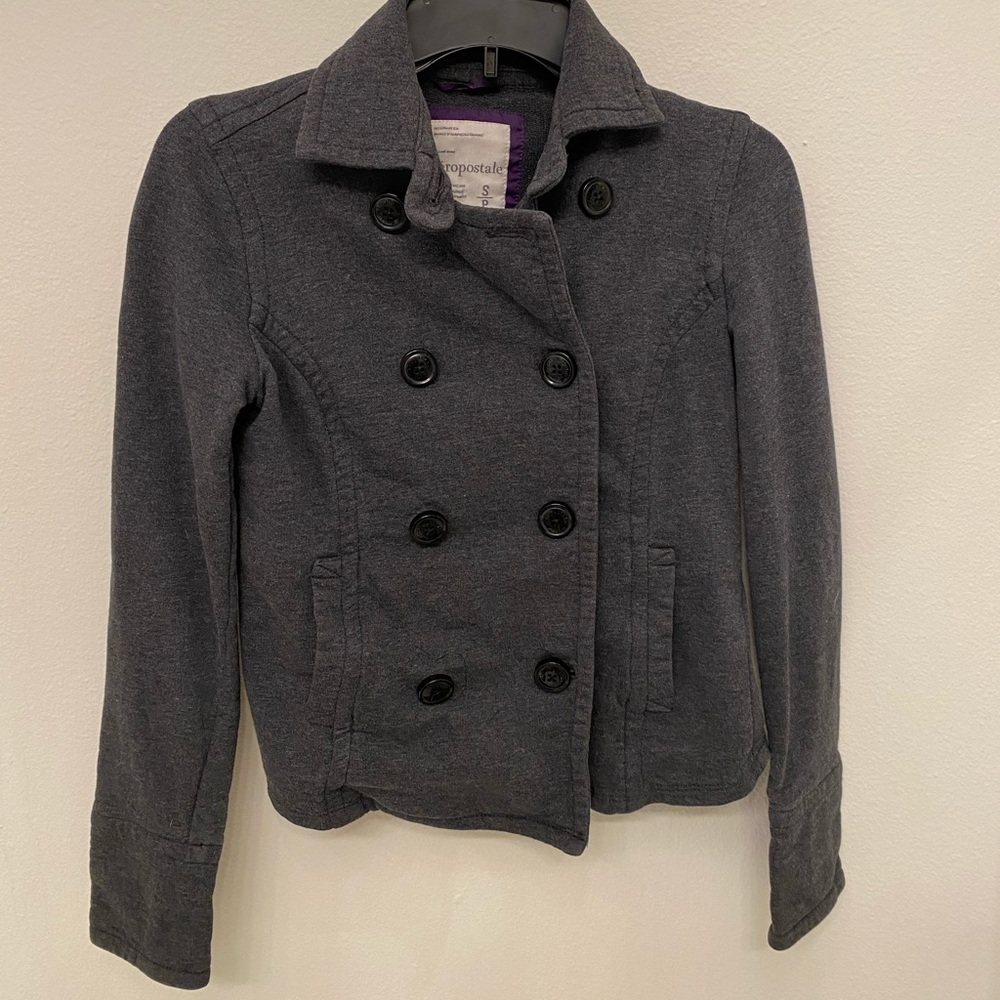 Grey Peacoat - Aeropostale Pea Coat
